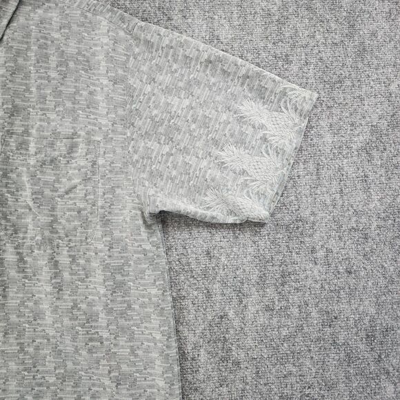 Tommy Bahama Shirt Mens Medium Gray Pineapple Print Silk Hawaiian Loop Collar - Picture 16 of 16